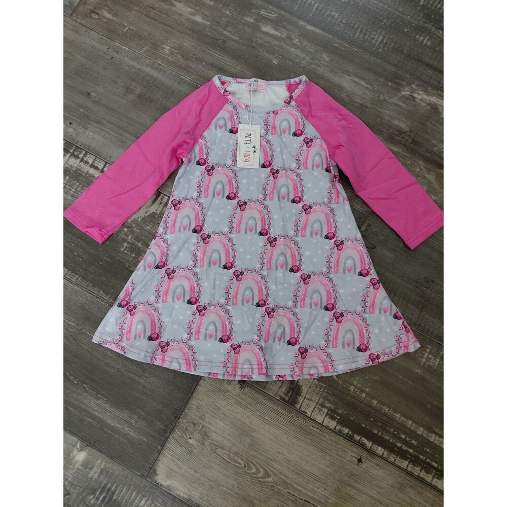 Pete + Lucy Ladybug Love Long Sleeve Dress